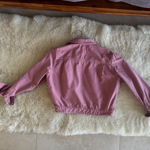 RAG & BONE DENIM JACKET, POWDERED PINK, SIZE LARGE - Picture 2 of 5